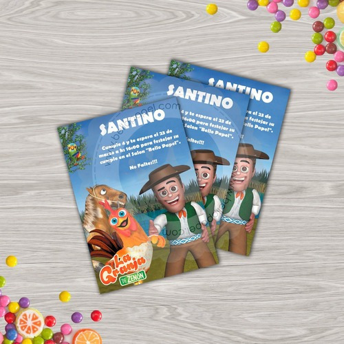 Invitacion Imprimible La Granja De Zenon ¡texto Editable!