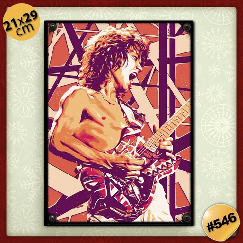 Imagen 1 de 2 de #546 - Cuadro Vintage 21 X 29 Cm / Poster Eddie Van Halen 