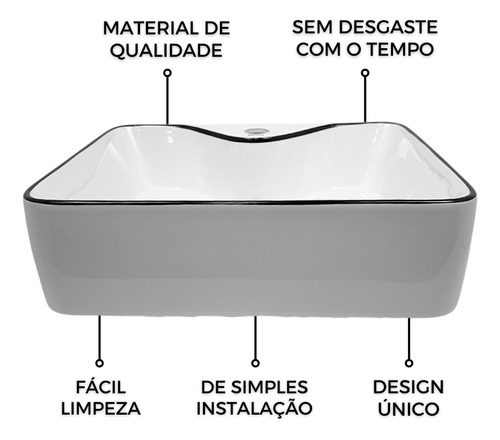 Cuba Pia De Sobrepor Banheiro Porcelana Lavabo Cod00