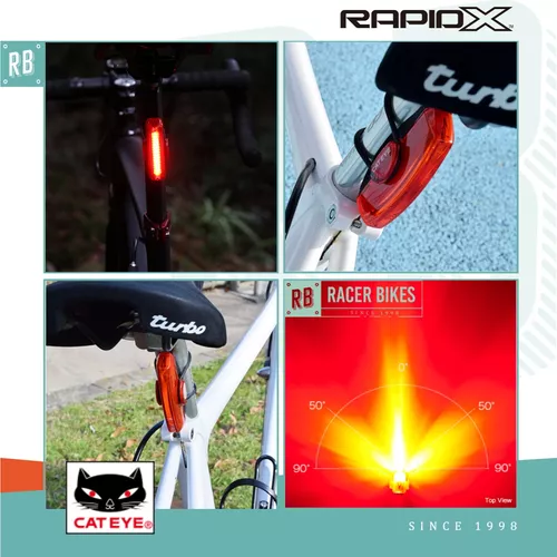 Luz Trasera Bicicleta Cateye Rapid X Usb Potente Original