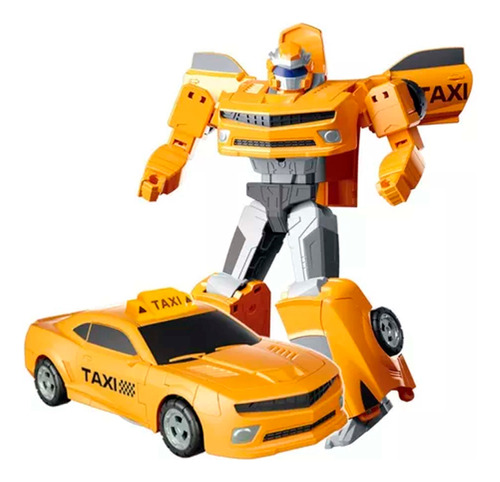 Robot Convertible Line Cyber Warriors Taxi Amarillo Ditoys