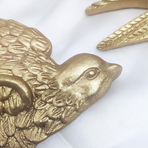 Elegante Escultura De Golondrina Elegante 15cmx18cmx3cm