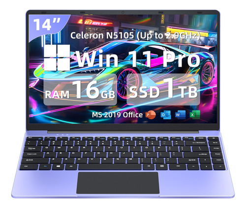 Win 11 Pro/office 2019computadora Portatil De 14 Pulgadas, C