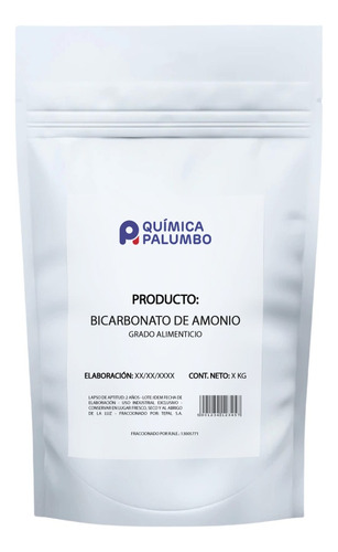 Bicarbonato De Amonio X 1kg Grado Alimenticio Premium