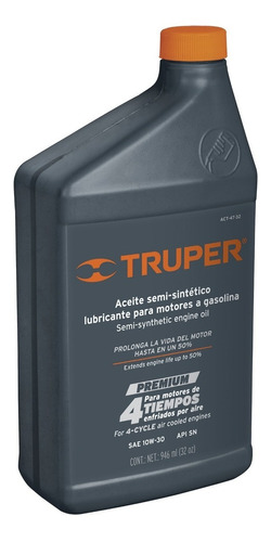 Aceite Para Motor De Cuatro Tiempos, 32 Oz Truper 14929