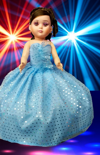 Muñeca Quinceañera 15 Yeni Azul Cielo