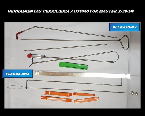 Imagen 3 de 10 de Ganzua Kit Profesional Cerrajeria Automotor Master X-300/n