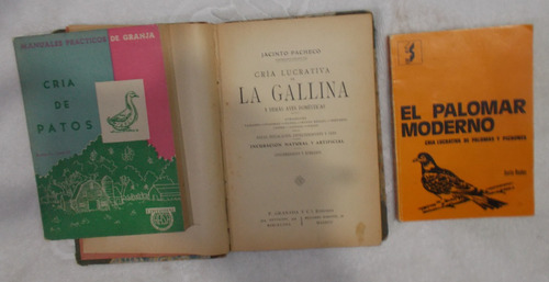 3 Libros, Gallinas, Cria Patos, Palomas, El Palomar Moderno 