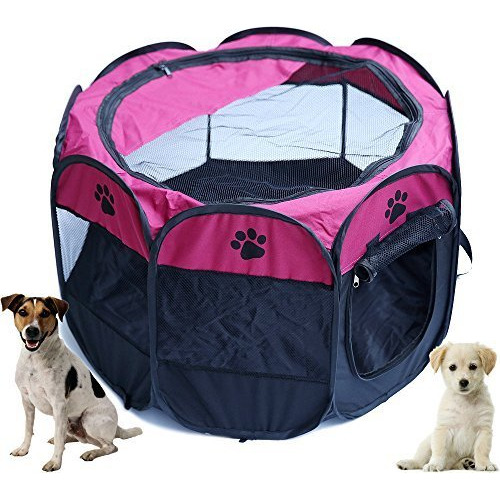 Pop Up Tent Pet Playpen Carrier Dog Cat Puppies Portable Fol