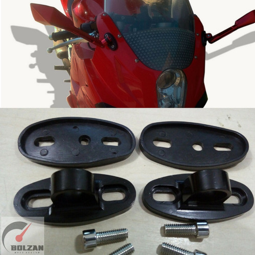 Retrovisor Pirâmide Tipo Rizoma Ninja 300 Com Adaptadores