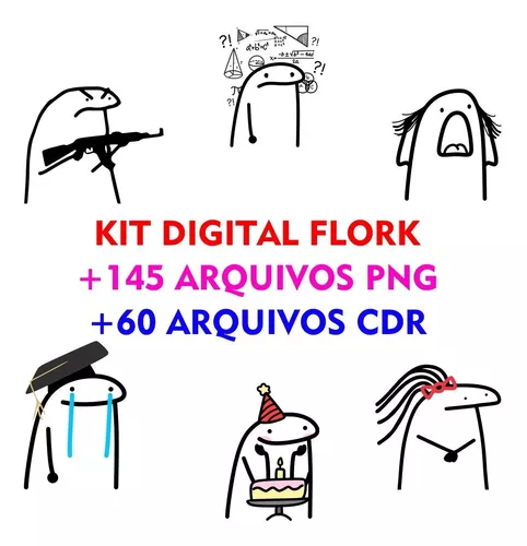 Pack Arte Imagens Flork Canecas 60 Arquivos Cdr Editável - Escorrega o Preço