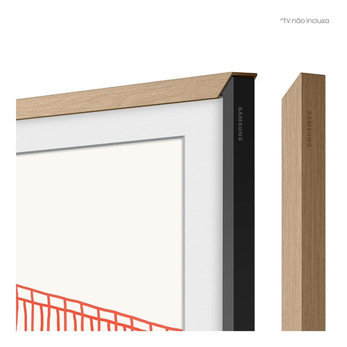 Imagem 3 de 8 de Moldura Samsung Para Smart Tv 43 The Frame 2021 Bege