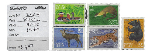 Lote2367 Rusia Serie Estampillas Año 1970 Animales