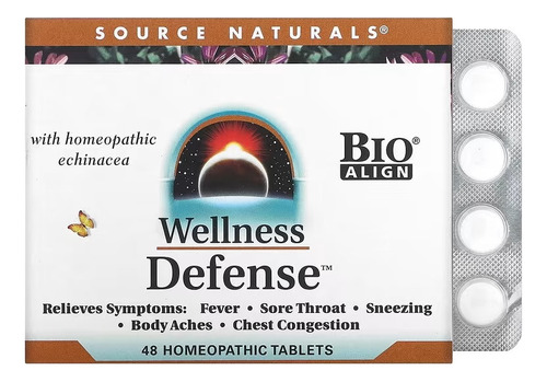 Source Naturals, Wellness Defense, 48 Tabletas Homeopáticas Sin Sabor
