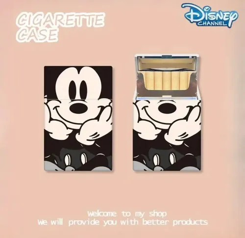Porta Cigarrera Mickey Mouse Para 20 Cigarros