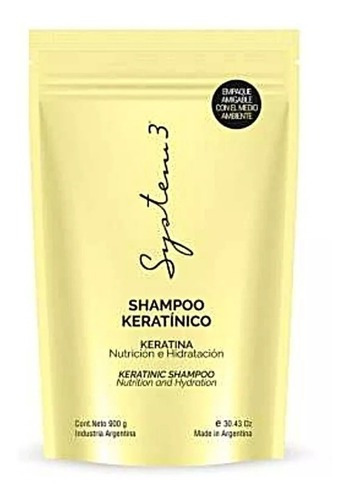 System 3 Shampoo Keratínico X900ml