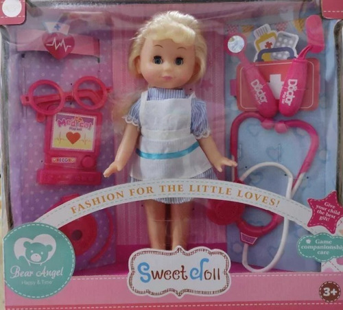 Muñeca Sweet Doll Doctora Con 6 Accesorios Varios Modelos