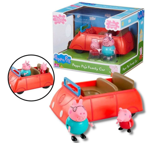 Veiculo Peppa Pig Carro Da Família Papai Pig Com Som Sunny