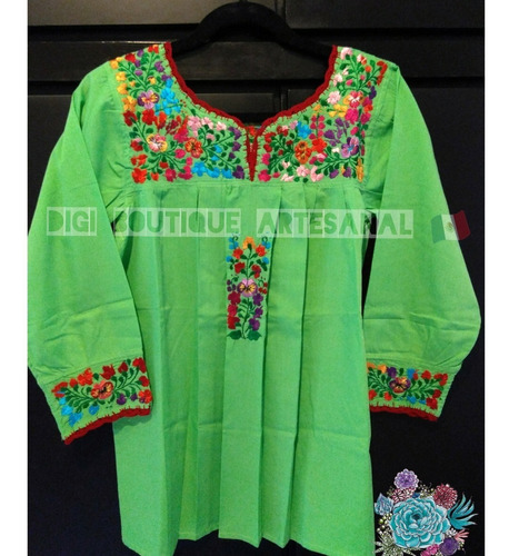 Blusa Bordado Mexicano Fino Oaxaca