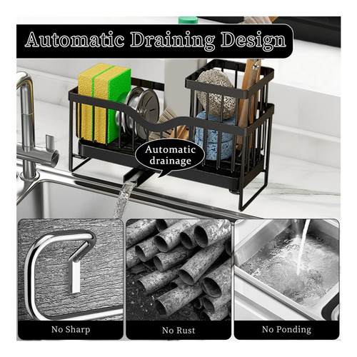 Wpd Portaesponjas Para Fregadero De Cocina, Organizador