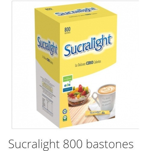 Edulcorante Sucralight 800 Bastones. 