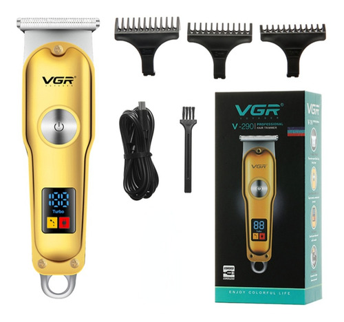 Máquina De Cortar Cabelo Profissional Elétrica Vgr Metal V-2