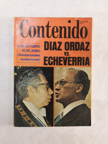 Revista Contenido Octubre 1977,#173 Diaz Ordaz 2 De Octubre