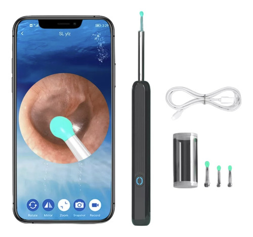 Limpiador Oído Otoscopio Inalámbrico Recargable Cámara Hd