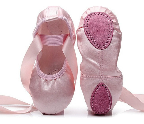 Zapatos De Punta De Vendaje Para Niña Zapatillas De Ballet