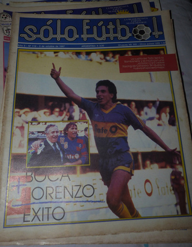 Revista Solo Futbol Boca Mas San Lorenzo Exito 1987