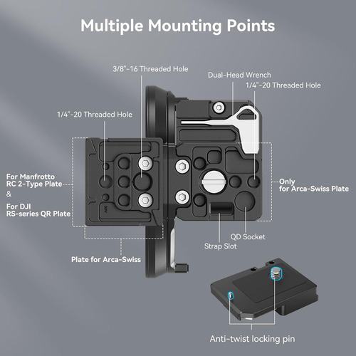 Rotatable Collar Mount Plate For Canon R5 / R5 C / R6 / R6 M