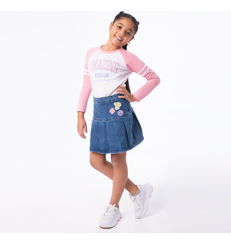 Falda 3/4 Denim Stretch Pionier Phia Niña