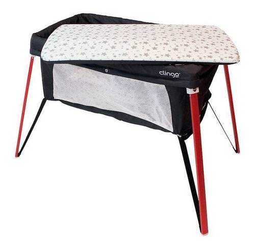 Imagem 5 de 10 de Berço Portátil Com Mosquiteiro Preto E Vermelho - Clingo