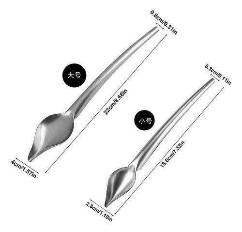 Kit De Confitería De Acero Inoxidable: 2 Utensilios De Decor