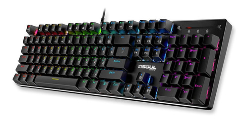 Teclado Mecanico Gamer Luz Led Retroiluminado Ck104 Blue