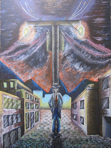 Callejón, 1 Am (pintura Al Oleo Sobre Pergamino)