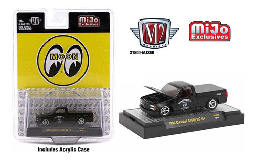 M2 1:64 1990 Chevrolet C1500 Ss 454 Negro Moon Eye Pickup