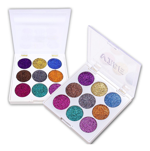 Paleta De Glitter Linha Holográfica Zanphy Maquiagem Make