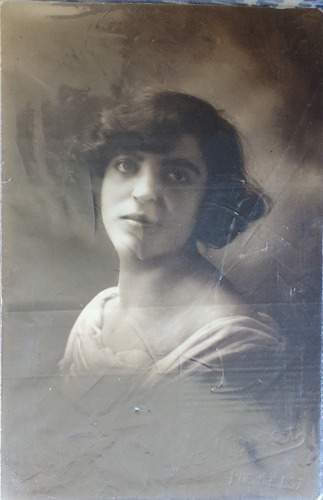 Foto Postal Retrato Mujer 1920  Foto Hugo Wulfrout (ff72