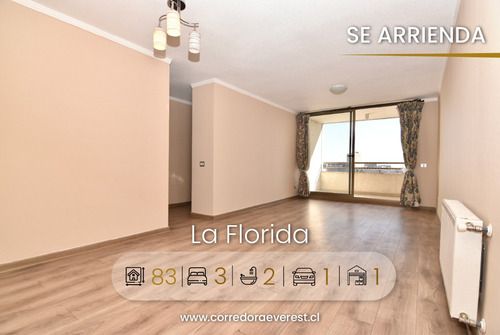 Departamento 3d 2b Metro Vicente Valdés, Comuna La Florida. 