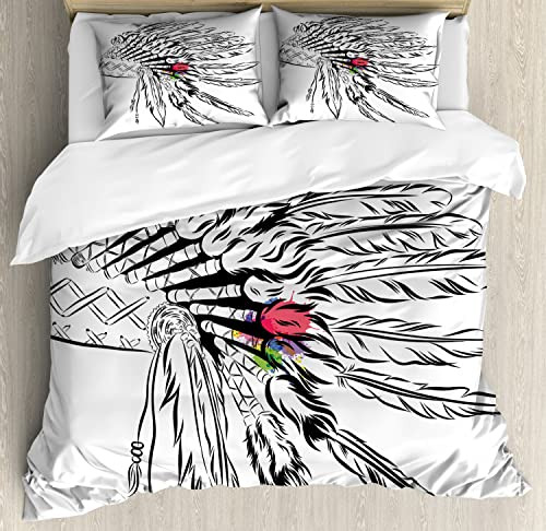 Anbesonne Plumas Duvet Conjuntos De Cubierta, Tocado Jzcqk