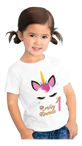 Playera Personalizada Fiesta Cumplea os Unicornio Cuotas sin inter s
