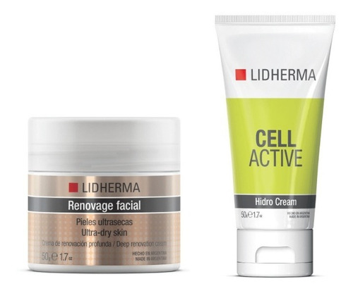 Lidherma Kit  Hidro Cream Cellactive + Renovage Ultrasecas