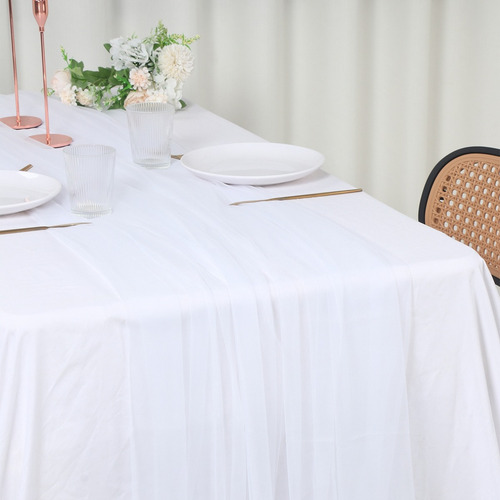 1.6*3m Rollos De Tela Organza Cortina De Decoración De Boda Color Blanco