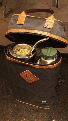Imagen 8 de 10 de Set Matero Completo | Bolso Termo Mate Cuero Bomb Latas Yuco