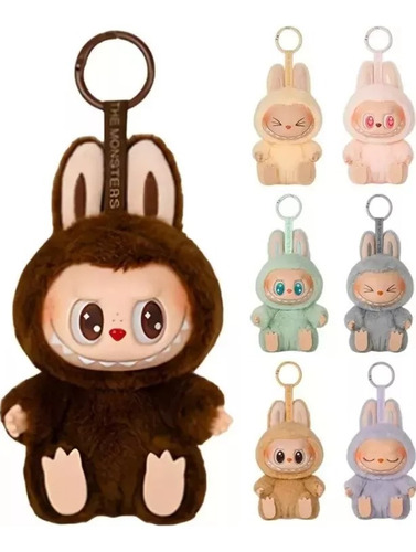 6pz Labubu Monster Muñeco Peluche Figura Macaron Have Seat