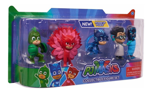 Pj Mask Set 5pz Héroes En Pijamas Gatuno Catboy Gekko Buhina