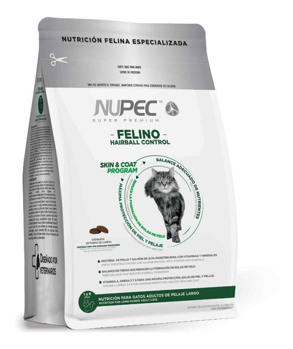 Nupec Gato Felino Pelo Largo Hairball 1.5kg