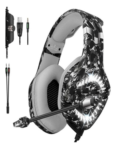 Audífonos Gamer Onikuma K1b Pro Camuflaje Negro