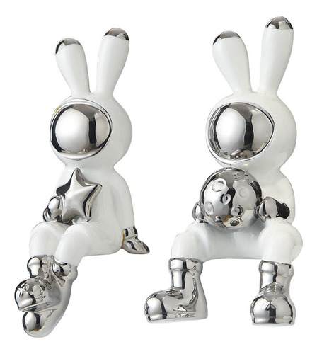 ' 2 Estatuas De Conejo, Esculturas De Conejo, Manualidades,